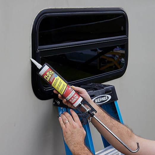 Flex Paste, Waterproof Paintable Putty, Spackle Sealant, Fill Gaps Cracks Holes - Block Out Water and Air - UV Resistant - Walls, Drywall, EPDM, Concrete, Roof, RV Repairs, Clear, Cartridge