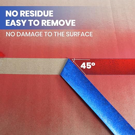 ADHES Upgrade Blue Painters Tape, 0.7 Inch x 60 Yards x 10 Rolls, Blue Paint Tape Masking Tape No Residue & Anti UV Multi Surface Painting Tape for Indoor and Outdoor Use