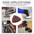 133PCS Oscillating Tool Sanding Pads Kit,125 Sandpaper, 2 Triangular Sanding Pads and 6 Triangular Scrubbing Pads for Surface Sanding,Mechanical Maintenance Cleaning,Polishing,Deburring