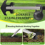 CAROD Hoe Garden Tool, Scuffle Garden Hoe for Weeding with 30-60 Inch Steel Long Handle, Dual Use Sharp Gardening Hula Hoe, Adjustable Rocket Shaped Weed Remover Action Hoe