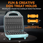 Baker's Friend Dog Treat Maker Machine in 2 Shapes, 16 Bones Dog Treat Molds Gifts for Dog Lovers, Personalized Dog Gifts, Snack Machine, Brush & Recipes Included, Aqua