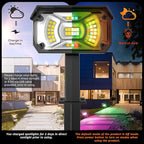 Solar Spotlights Outdoor, 40 LED s Color Changing RGB Waterproof Landscape Lights with 9 Light Modes, Colored Solar Spot Lights Auto On/Off, for Pathway Garden Pool Patio Yard