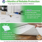 39" x200' Heavy-Duty Floor Protection | Construction Grade Carpet Protector | Drop Cloth Plastic Film for Hardwood Floors | Waterproof Painters Covering with No Residue(Summit White)