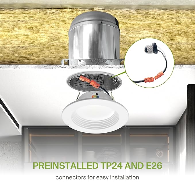 ASD 4 Inch Retrofit LED Recessed Lighting | Metal Trim White 10W 849LM 120V 2700K-5000K Adjustable Ceiling Downlights | Triac Dimmable Wet Rated Room Can Lights, ETL Energy Star, 6 Pack