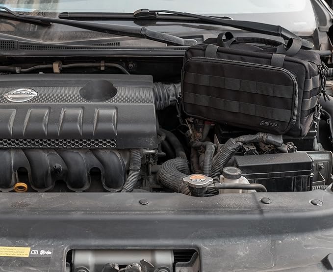 Coreflex 12-Inch Heavy Duty Tool Bag, Tactical, Gear, Range, EDC,Tool Bag for cars, Multi-Purpose Work Bag for Mechanics,Electrician,Carpenters,Builders,Plumbers 12" X 7" X 7" (Black)