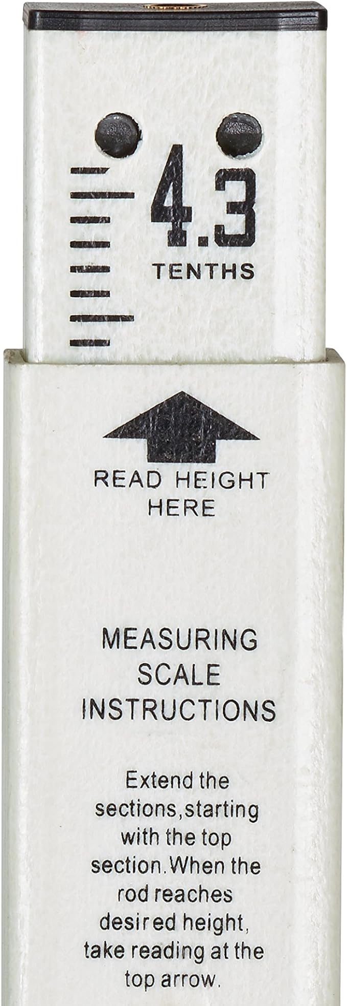 AdirPro 13-Foot Fiberglass Grade Rod – 10ths, 3-Section Telescoping Rectangular Leveling Rod – Non Glare and Corrosion Resistant – Heavy Duty Carrying Case Included