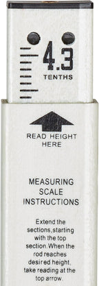 AdirPro 13-Foot Fiberglass Grade Rod – 10ths, 3-Section Telescoping Rectangular Leveling Rod – Non Glare and Corrosion Resistant – Heavy Duty Carrying Case Included
