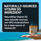 NatureWise Vitamin D3 2000iu (50 mcg) 1-Year Supply for Immune Support, Healthy Muscle Function, and Bone Health - Non-GMO, Gluten Free in Organic Extra Virgin Olive Oil, (Mini Softgel), 360 Count
