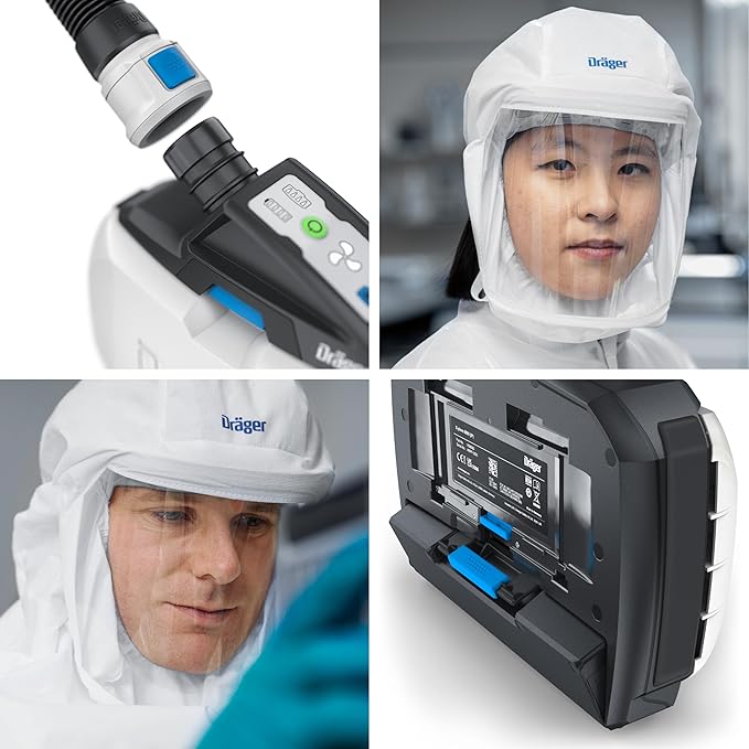 Dräger X-plore 8500 Powered Air-Purifying Respirator (PAPR) | 16hrs battery | Easy-Clean
