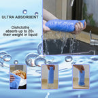 kimteny Kitchen Cloth Dish Towels, 13x28 Inches Premium Dishcloths, Super Absorbent Coral Velvet Microfiber Cleaning Cloths, Fast Drying Rags for Washing Dishes (13x28-6 Pack, Blue)