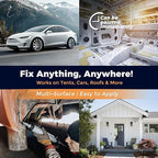 [Black] Seam Sealer Automotive-Professional Grade High Strength Waterproof Adhesive for Auto Body Repair, Rust & Leak Prevention-Quick Paintable Sealant for Metal, Plastic -10.5Oz (2Pack)