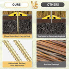 16 Inch Rebar Stakes (20 Pack) 1/2 Inch Diameter Galvanized Steel Ground Anchors Heavy Duty Anchoring Spikes for Speed Bump, Parking Curb and Tent