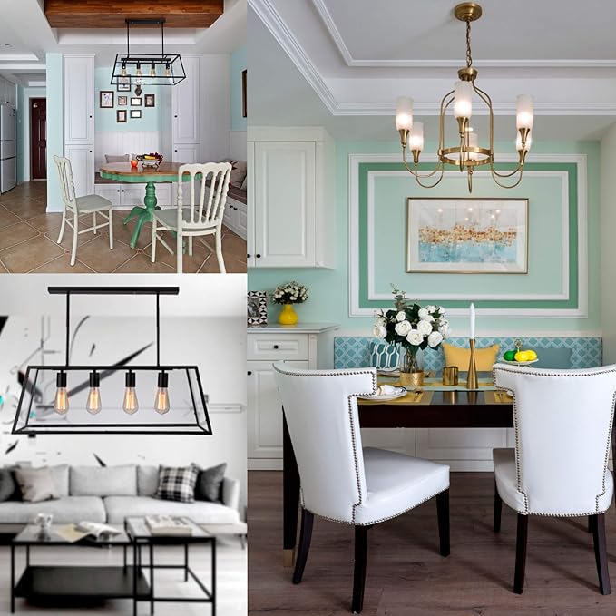 OMED Dimmable E26 LED Edison Bulb 60 watt, Clear Glass 2700k Soft White Vintage Light Bulbs, Cross LED Filament Retro Edison Bulbs for Ceiling Fan, Porch,Bathroom, Farmhouse Light Bulbs 6 Pack