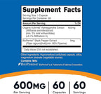 Nutricost KSM-66 Ashwagandha Root Extract 600mg, 60 Veggie Caps (3 Bottles) - 5% Withanolides - with BioPerine