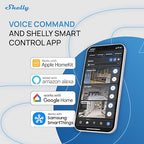 Shelly 1 Gen4 | Wi-Fi, Zigbee & Matter Smart Relay Switch with Dry Contacts, 1-Channel 16A | Home Automation | Alexa, SmartThings, Google Home, Apple HomeKit Compatible | Garage Door Opener (2 Pack)