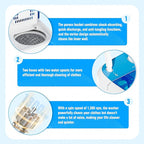 INTERGREAT Portable Washing Machine with Longer Hose, 16lbs Twin Tub Washer Mini Compact Laundry Washing Machine with Drain Pump, Semi-automatic Washer Combo for Dorms, Apartments, Blue