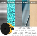 Closed Cell Foam Weather Stripping for Various Door Seal and Window Insulation, One Sided Foam Strips Adhesive, SoundProof Weatherproof AC Seal Strip, Shock-Absorbing (3/4 in x 1/4 in x 13Ft)