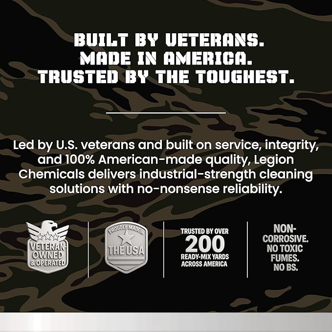 Heavy Concrete Remover Bundle – Non-Corrosive Acid Alternative Dissolves Hardened Concrete, Safe on Metal & Paint, 1 Quart Spray + 1 Gallon Refill