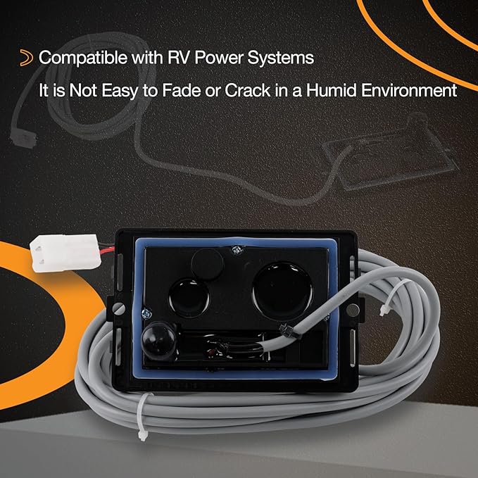 36387 RV Toilet Wall Switch Compatible with Thetford Tecma Silence Plus RV Toilets, with White and Black Cover