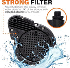 DrainX Tankless Water Heater Flushing Kit with Eco-safe Liquid Descaler Solution, Steel Hoses, 1/6HP Extra Strength Pump