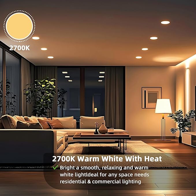 PAR30 Long Neck Halogen Bulbs, 120V 60W PAR30 Flood Light Bulb, Dimmable, E26 Medium Base, 2700K Warm Lighting, 3000 Hours for Recessed Light Bulb, 6 Pack