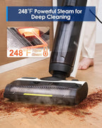 Tineco iFLOOR 5 Steam Wet Dry Vacuum All-in-one, Steam Mop Hardwood Floor Cleaner Great for Sticky Messes, 248℉ High-Temp Steam, Self-Cleaning with steam