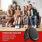 Ezprotekt 2 inch Non Slip Wood Furniture Pads for Hardwood Floors, 16 Pcs Round Anti Slip Furniture Coaster Cups Floor Protectors with Anti-Slide EVA for Chair Sofa Table Bed Couch (Dark Brown)