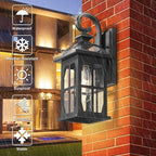 Darkaway Outdoor Wall Lights, Exterior Light Fixture with Seeded Glass, Aluminum Anti-Rust Exterior Lights Sconces Lighting for House Porch Yard Hallway Doorway Garage