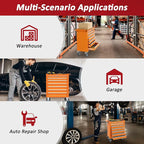 7 Drawers Rolling Tool Chest with Wheels, Portable Rolling Tool Boxes with Wheels, Tool Box Storage Cabinet with Locking System for Workshop(Orange, 7 Drawers)