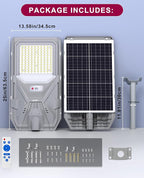 JAYNLT X-10000W Solar Street Lights,6500K Commercial Parking Lot Light Dusk to Dawn Dusk to Dawn,IP68 Waterproof Flood Security Street Lights Motion Sensor for Parking Lot,Road