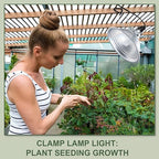 Macarrie 8 Pack Clamp Lamp Light with Aluminum Reflector, 6ft SPT-2 18awg Cord and Adjustable Stand Fixture, up to 150 Watt, E26 Socket, No Bulb(8.5 Inch)