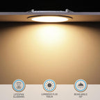 TORCHSTAR 12-Pack 4 Inch Ultra-Thin LED Recessed Lighting with J-Box, 3000K Warm White, 10W Dimmable 700lm Brightness LED Downlight, ETL & Energy Star Listed