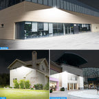 Modern Sleek LED Flood Light 120W, 360° Rotatable Outdoor Security Areas Lighting, 14200LM 5000K Waterproof Wall Pack for Yard,Building,Driveway,Car Lot (4Pack)