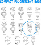 OHLECTRIC 18W Warm White Fluorescent Lamps with G24q-2 Base - 2700k Double Tube Compact Fluorescent Lamps - Perfect Choice for Garage, Halfway, Yard, Porch - Pack of 4