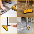 PREXISO Square Laser - 30Ft Flooring Laser Level, Tile Laser Line Projection, Angle 90° Magnetic Leveling Tool, Square Built-In 2 Bubble Vials With Wall Panel Stand for Installation, Construction