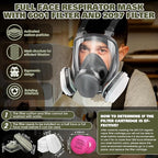 Full Face Respirator Mask - Gas Masks Survival Nuclear and Chemical with Filters.