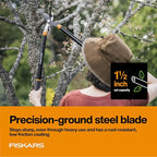 Fiskars Loppers for Tree Trimming, Heavy Duty, with Extendable Handle (24.5"-37" Range), Sharp Bypass Steel Blade Tree Branch Cutter up to 1.5-Inch Diameter Cut Capacity