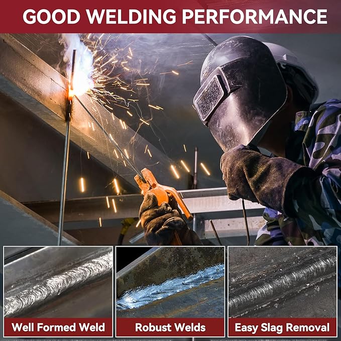 ARCCAPTAIN E7018 Welding Rod 1/8'' 10LB Low Hydrogen Carbon Steel Welding Sticks Electrodes, Welding Rods ARC Welding Equipment