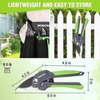 WORKPRO 8.5" Anvil Pruning Shear, Heavy Duty Garden Scissors & Clippers with Labor-Saving Design, Handheld Gardening Shears with Ergonomic Handle for Thick Branch Trimming