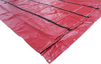 Mytee Products 20' x 27' Flatbed Truck 18 Oz Lumber Tarp with 6 FT Drop - Red Heavy Duty Vinyl Waterproof Tarp for Trailers to Protect Cargo from Wind, Rain, Snow and Sun