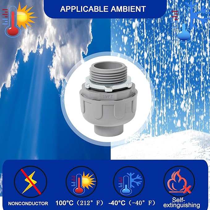 (1" Conduit Coupling 10 Pack) Yariwiz 1 inch Plastic Liquid Tight Conduit Coupling