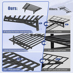 4-Pack 2x3ft Garage Shelving Wall Mounted, 2' x 3' Heavy Duty Garage Storage Shelves with Hooks, 800LB Capacity