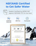 [Alkaline] Waterdrop Water Filter for Sink Faucet, Filter Life Reminder, 320 Gallon Tap Water Filter for Kitchen Sink, NSF Certified Reduces Chlorine, Faucet Mount Water Filtration System, 1 Filter