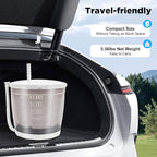 Portable Washing Machine 2 in 1 Manual Washing Machine and Dryer Non-Electric Compact Washer Spin Dryer for Apartment, Home, Hotel and Camping, Grey