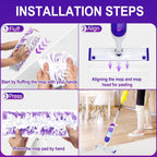 20 Pack Disposable Power Mop Pads for Swiffer Power Mop Pads,Compatible with Swiffer Power Mop Refills,Thickened Multi-Surface Replacement for Swiffer Wet Pads Refill on All Finished Floors