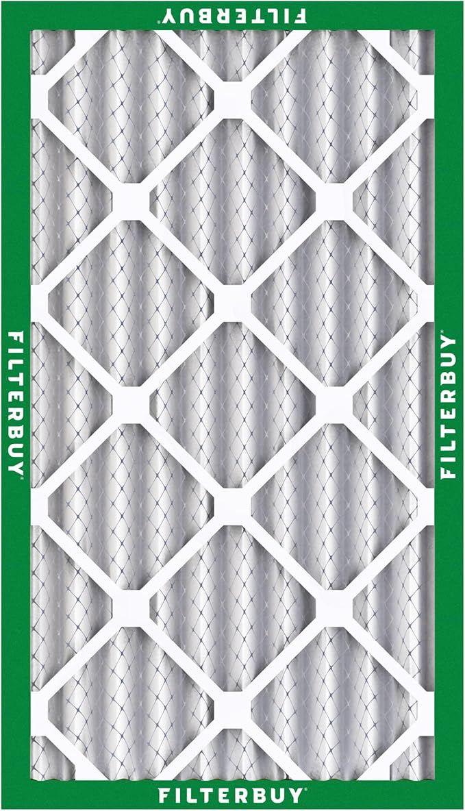 Filterbuy 14x25x4 Air Filter MERV 8 (MPR 700) Dust Defense Replacement (6-Pack), Electrostatic Pleated HVAC AC Furnace Filters, Made in USA (Actual Size: 13.88 x 24.88 x 3.63)