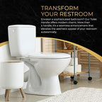 RAVINE Premium Modern Luxury Universal Toilet Handle Replacement, Majestic Collection. Toilet Lever Replacement, Easy Install (Chrome, Side Mount)