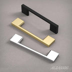Alzassbg 10 Pack Polished Chrome Cabinet Pulls, 7-1/2 Inch(192mm) Hole Centers Rectangle Cabinet Handles Kitchen Pulls for Drawers and Cabinets AL3051CP
