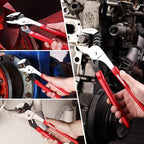 ARROW Groove Joint Pliers, 12" Adjustable Water Pump Pliers with 7 Jaw Positions, Serrated Jaws and Comfort Dip-grip Handle, Ideal for Plumbing Repair and Home Maintenance