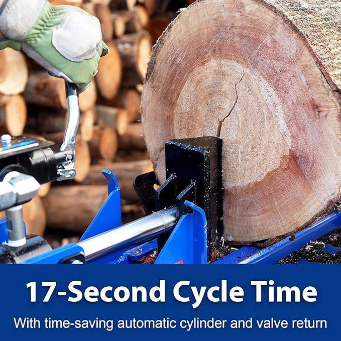 BILT HARD 25-Ton Horizontal/Vertical Towable Gas Log Splitter, Hydraulic Log Splitter with 8 HP 223cc 4-Cycle OHV Engine, 2" Ball Coupler, Safety Chains, Wood Splitter for Firewood Splitting